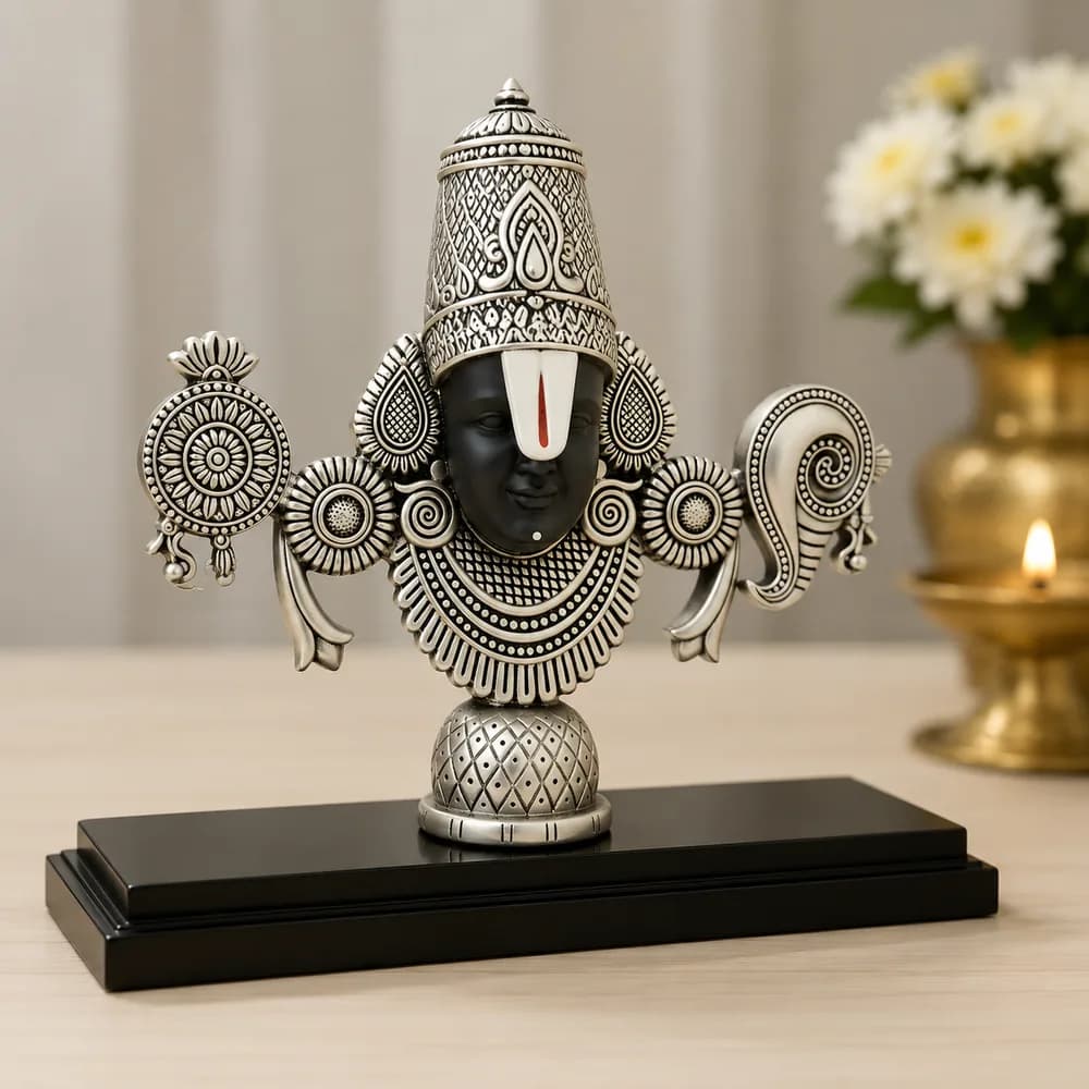 Balaji Divine Bust silver idol