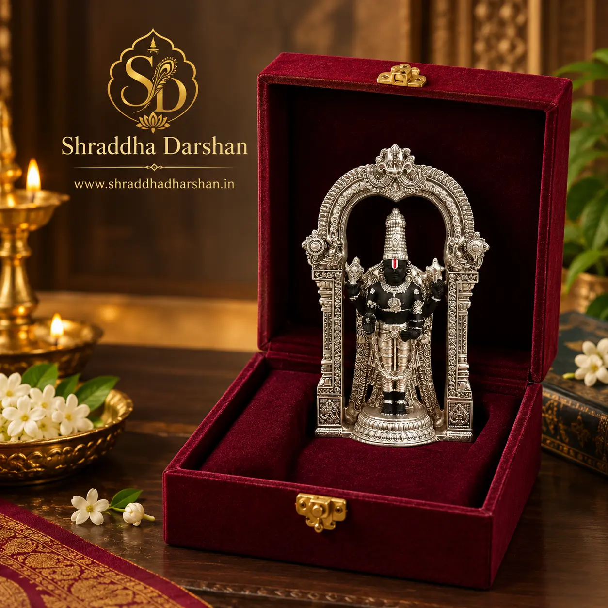 Venkateshwara Silver Idol